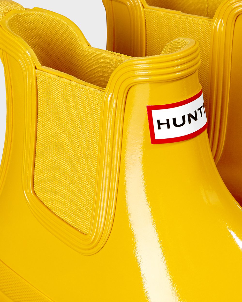 Women Hunter Original Gloss | Chelsea Boots Yellow | NZ-20943-JFBX